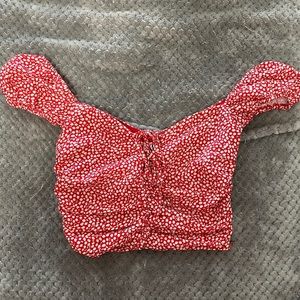 TigerMist red floral top